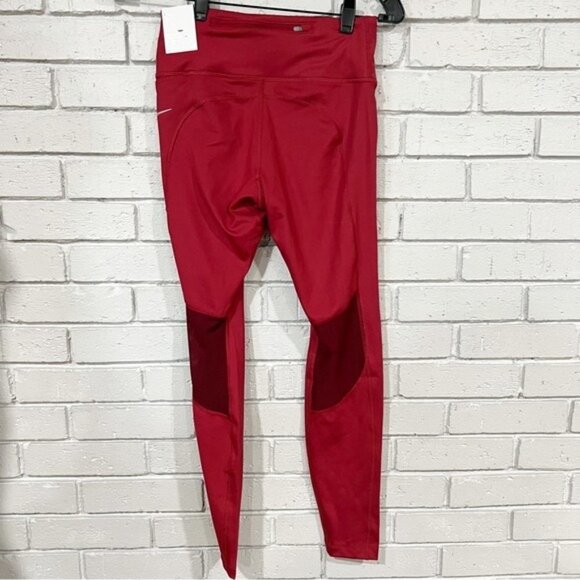 Nike Women's Dri-FIT Run Division Fast Leggings in Berry Red - Size Small - Picture 8 of 10